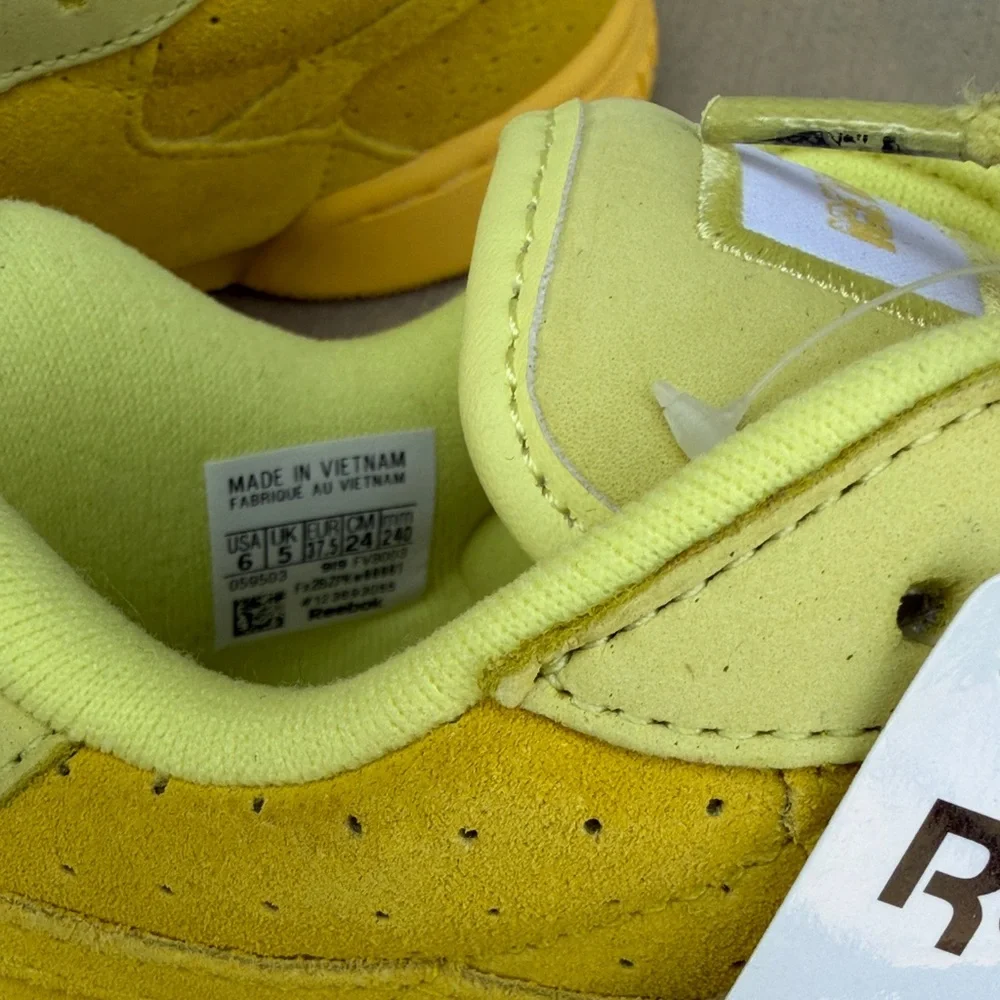 Reebok x Billionaire Boys Club Ice Cream Yellow Suede Low-Top Sneakers - Picture 11 of 15